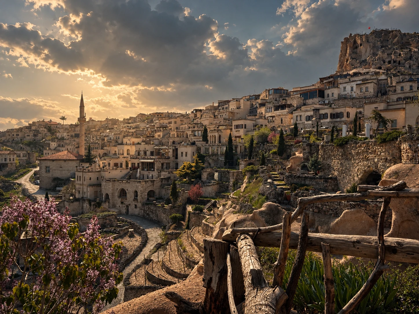 Kapadokya’da Uçhisar Taş Şehir