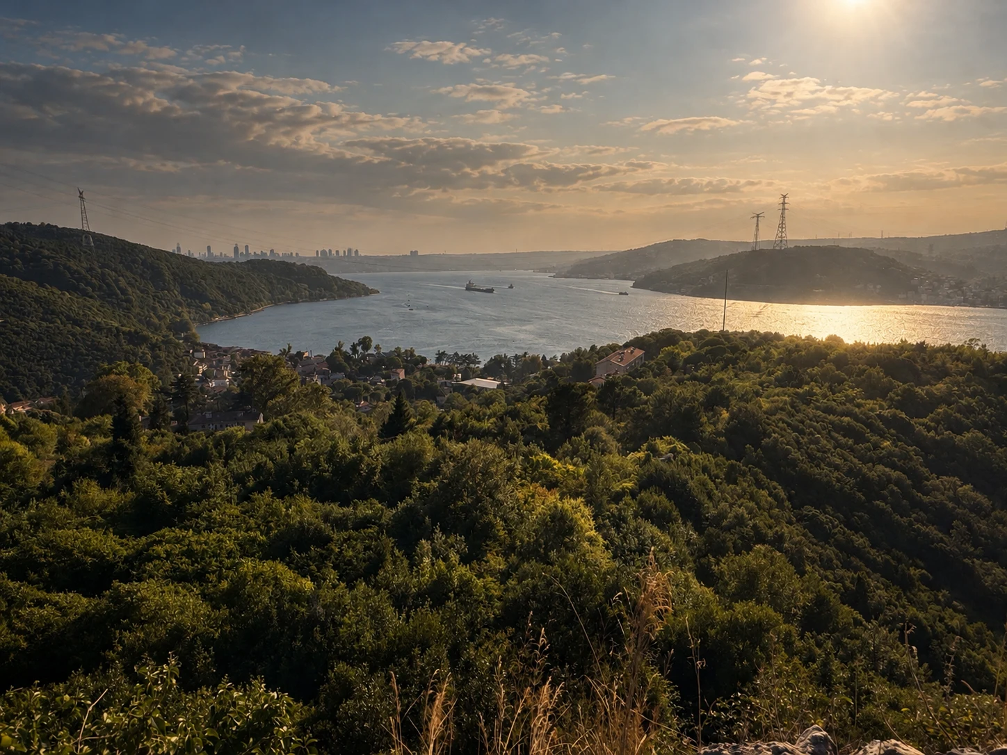 Altın Saatte Yoros'tan Boğaz Manzarası